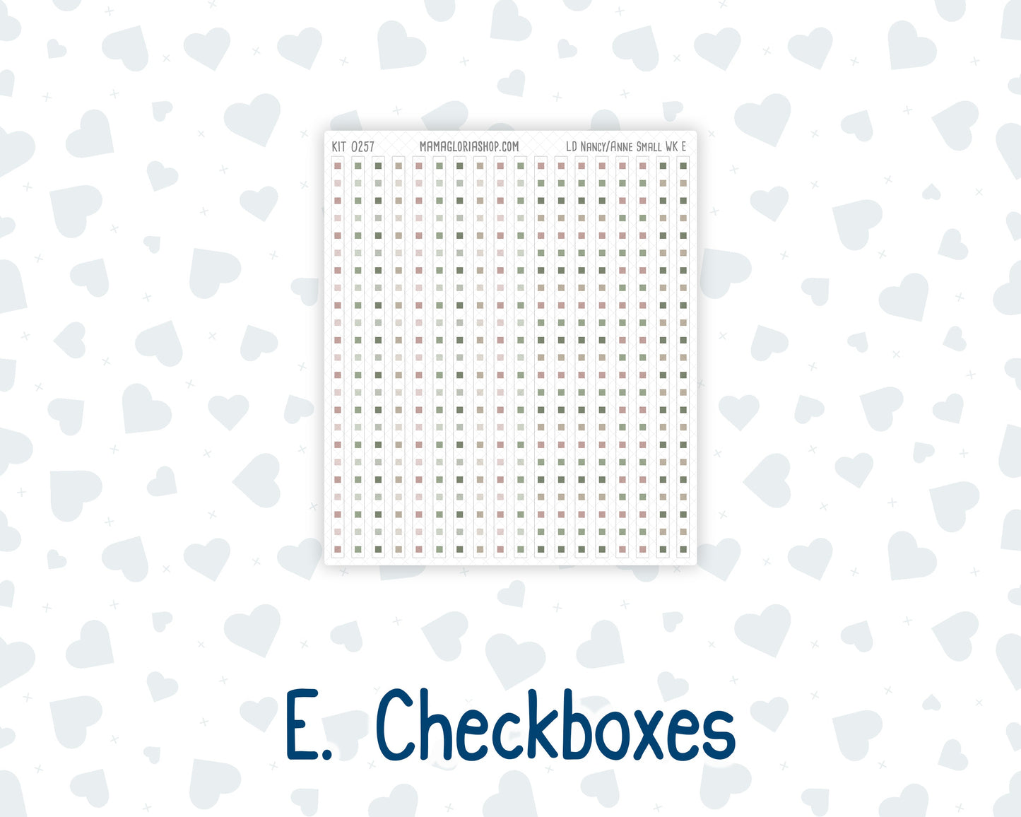 Kit 0257 - Laurel Denise The Anne Planner Small - Weekly Kit - March - Blush Garden