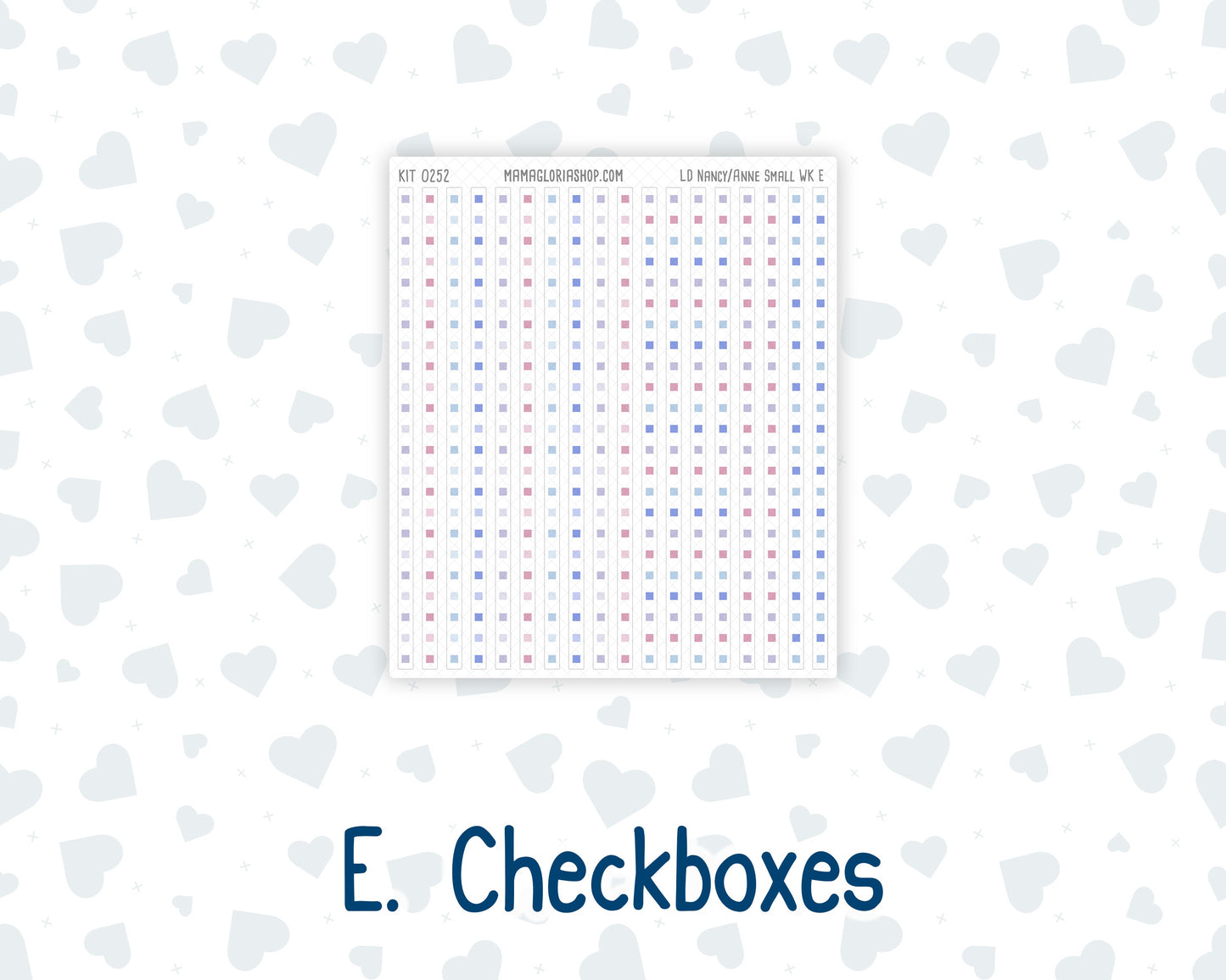 Kit 0252 - Laurel Denise The Anne Planner Small - Weekly Kit - February - Tokyo Candy Cloud