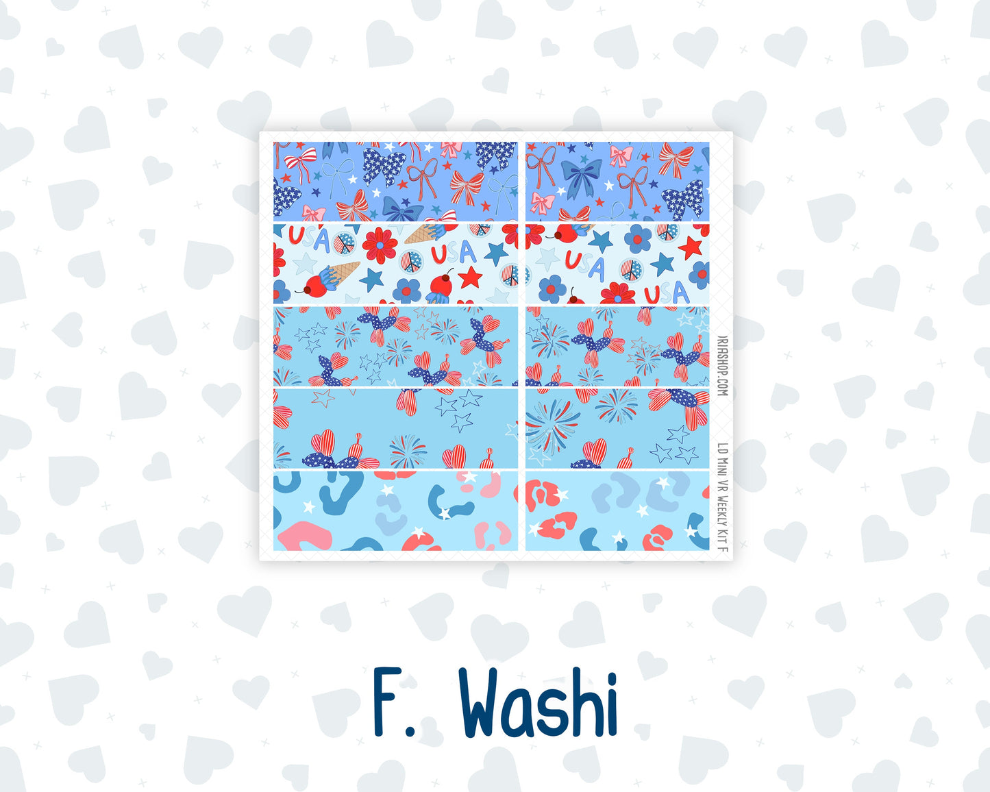 Kit 0224 - Laurel Denise Mini - Vertical - Weekly Kit - July - Patriotic Parade