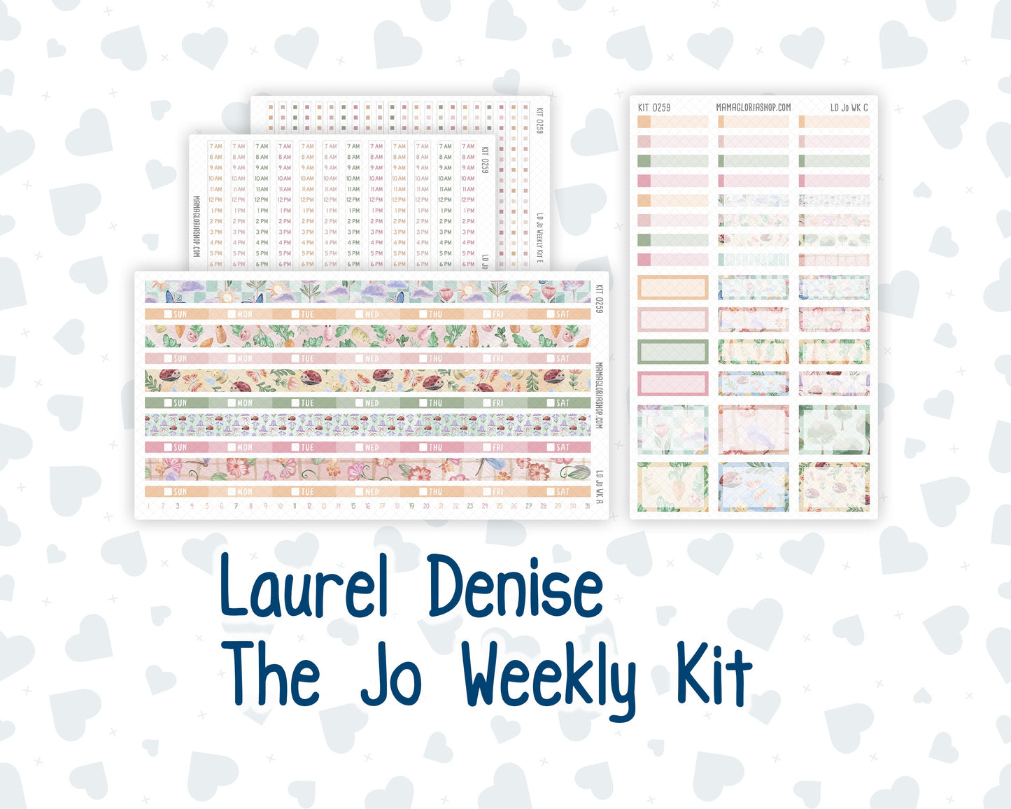 Kit 0259 - Laurel Denise The Jo Planner - Weekly Kit - March - Spring Garden Chores