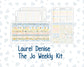 Kit 0265 - Laurel Denise The Jo Planner - Weekly Kit - May - Honeybee Sky