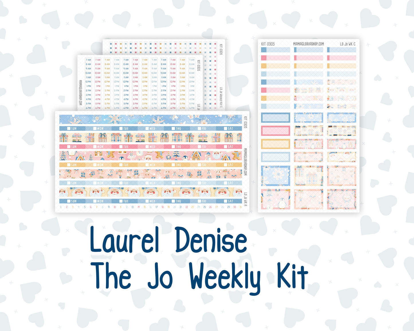 Kit 0305 - Laurel Denise The Jo Planner - Weekly Kit - December - Sugarplum Parade