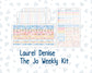 Kit 0305 - Laurel Denise The Jo Planner - Weekly Kit - December - Sugarplum Parade