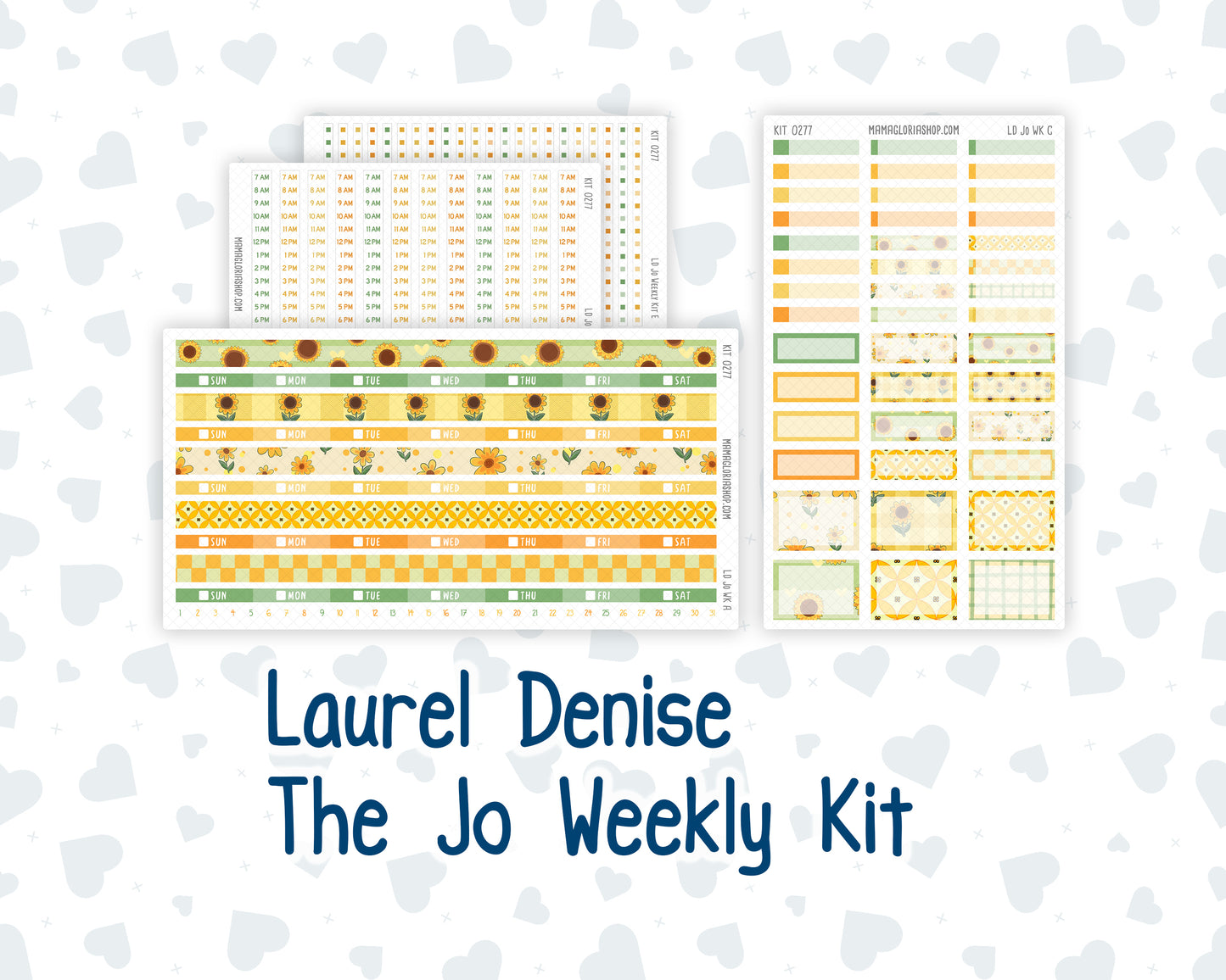 Kit 0277 - Laurel Denise The Jo Planner - Weekly Kit - August - Sunflower Drama Club