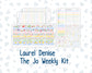 Kit 0279 - Laurel Denise The Jo Planner - Weekly Kit - August - Not Ready For School