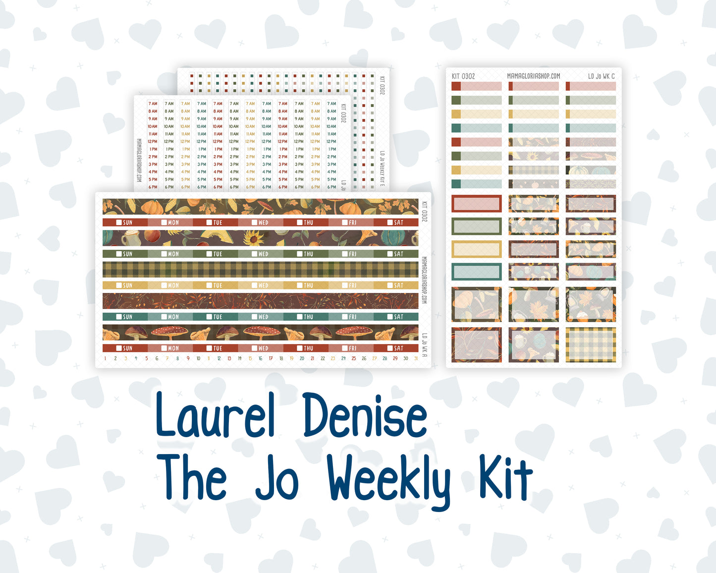 Kit 0302 - Laurel Denise The Jo Planner - Weekly Kit - November - Thankful Season