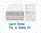Kit 0275 - Laurel Denise The Jo Planner - Weekly Kit - July - Tropical Safari Blush