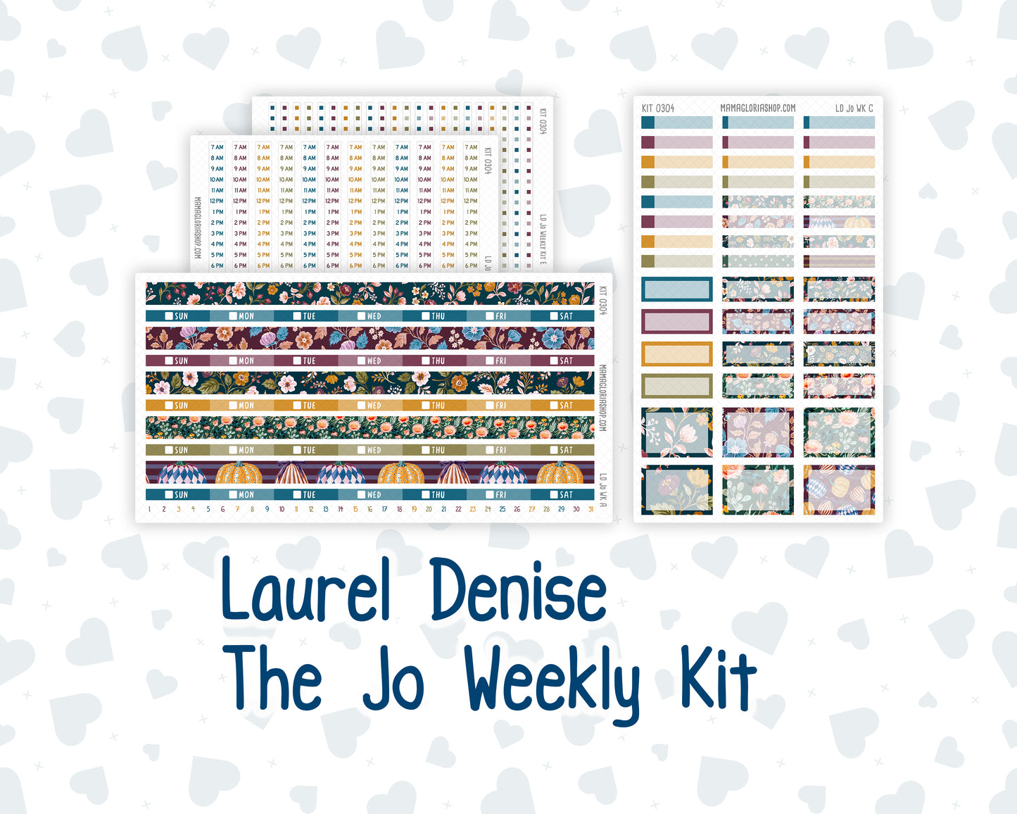Kit 0304 - Laurel Denise The Jo Planner - Weekly Kit - November - Autumn In Bloom