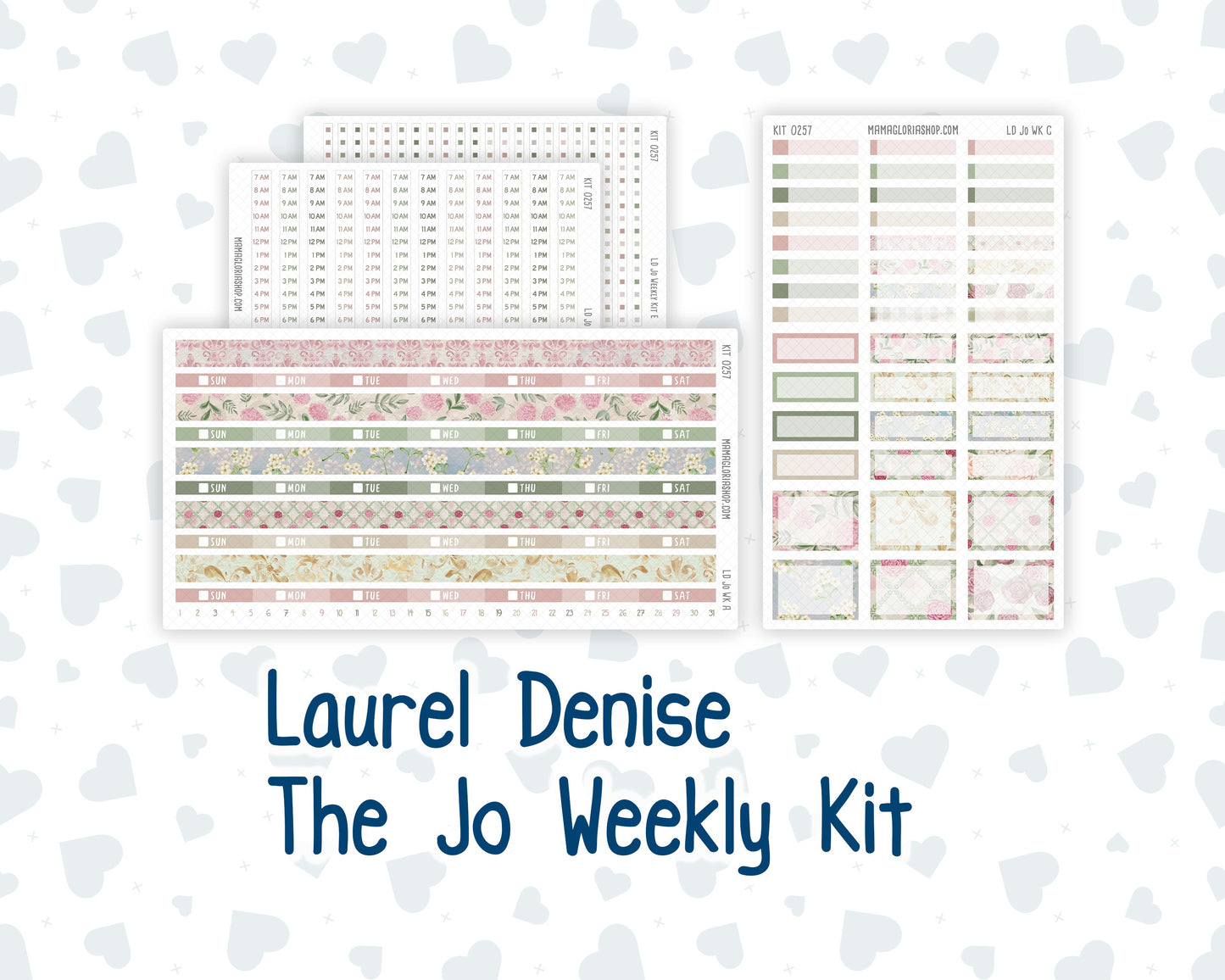 Kit 0257 - Laurel Denise The Jo Planner - Weekly Kit - March - Blush Garden