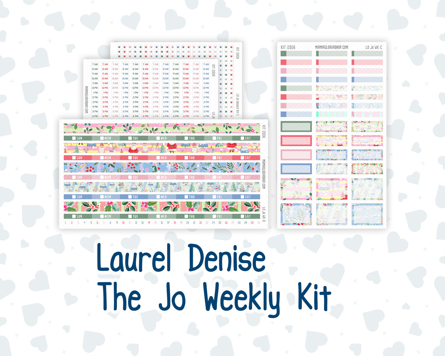 Kit 0306 - Laurel Denise The Jo Planner - Weekly Kit - December - Jolly Mischief