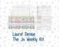 Kit 0306 - Laurel Denise The Jo Planner - Weekly Kit - December - Jolly Mischief