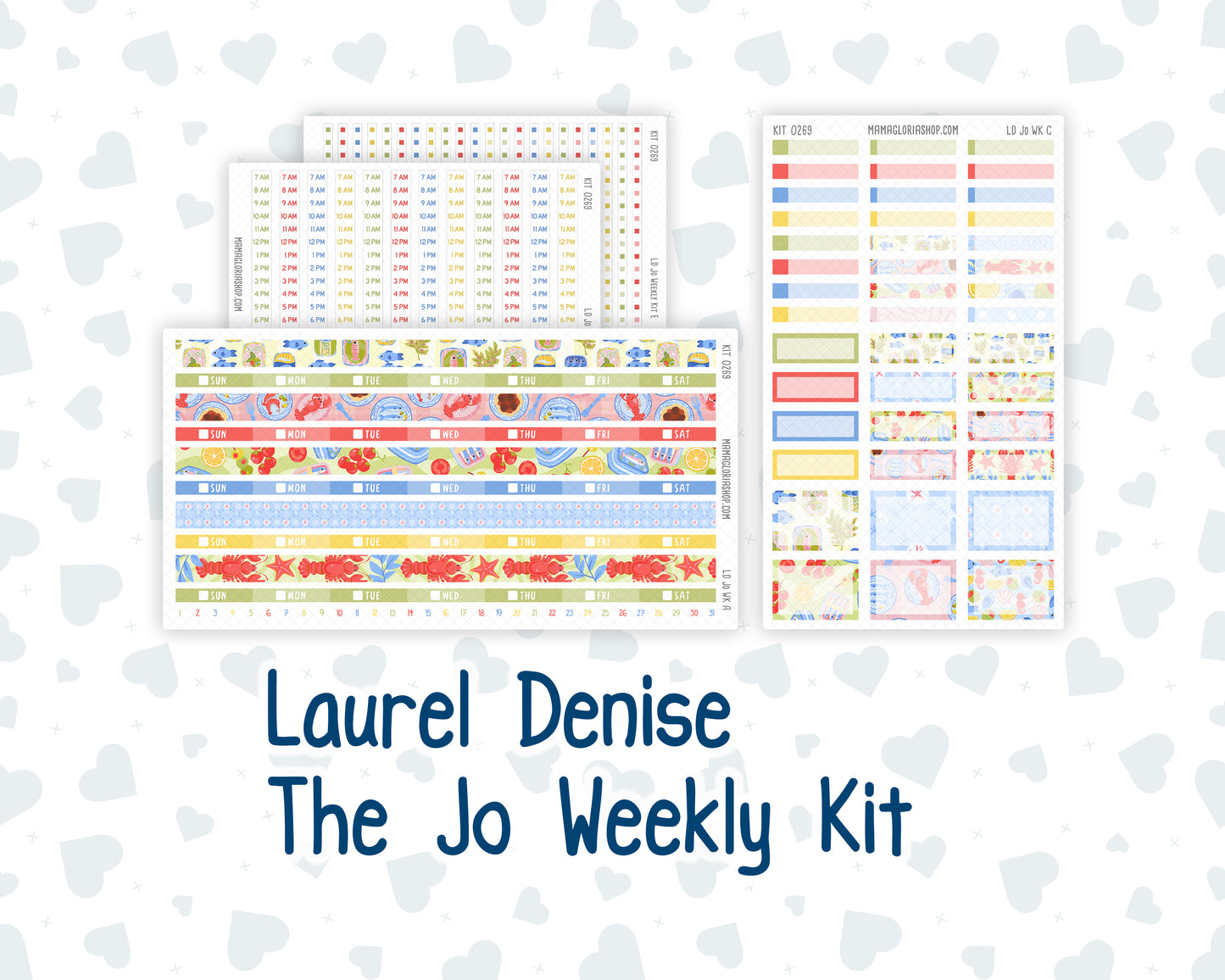 Kit 0269 - Laurel Denise The Jo Planner - Weekly Kit - June - Dolce Mare