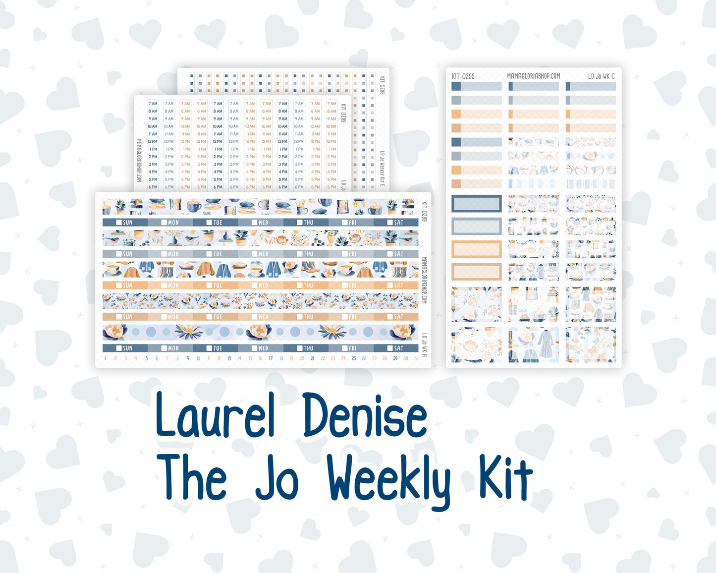 Kit 0299 - Laurel Denise The Jo Planner - Weekly Kit - October - Book Nook