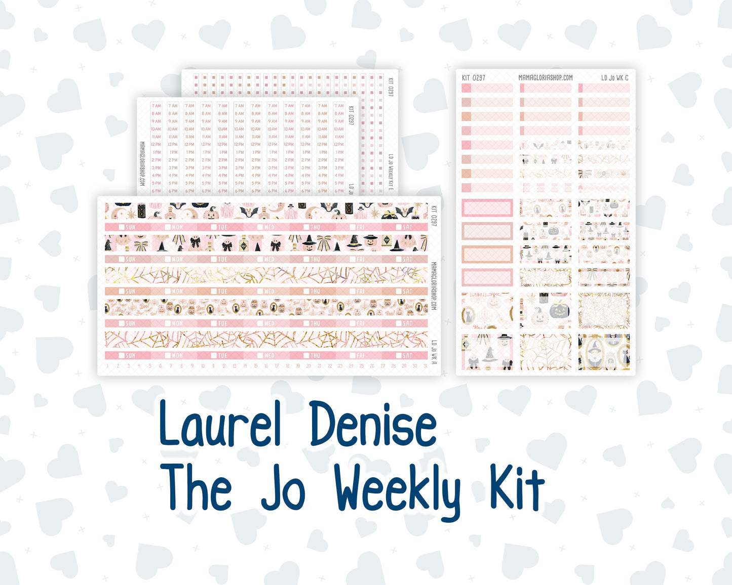 Kit 0297 - Laurel Denise The Jo Planner - Weekly Kit - October - Pink Spell