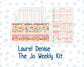 Kit 0271 - Laurel Denise The Jo Planner - Weekly Kit - June - Strawberry Shore