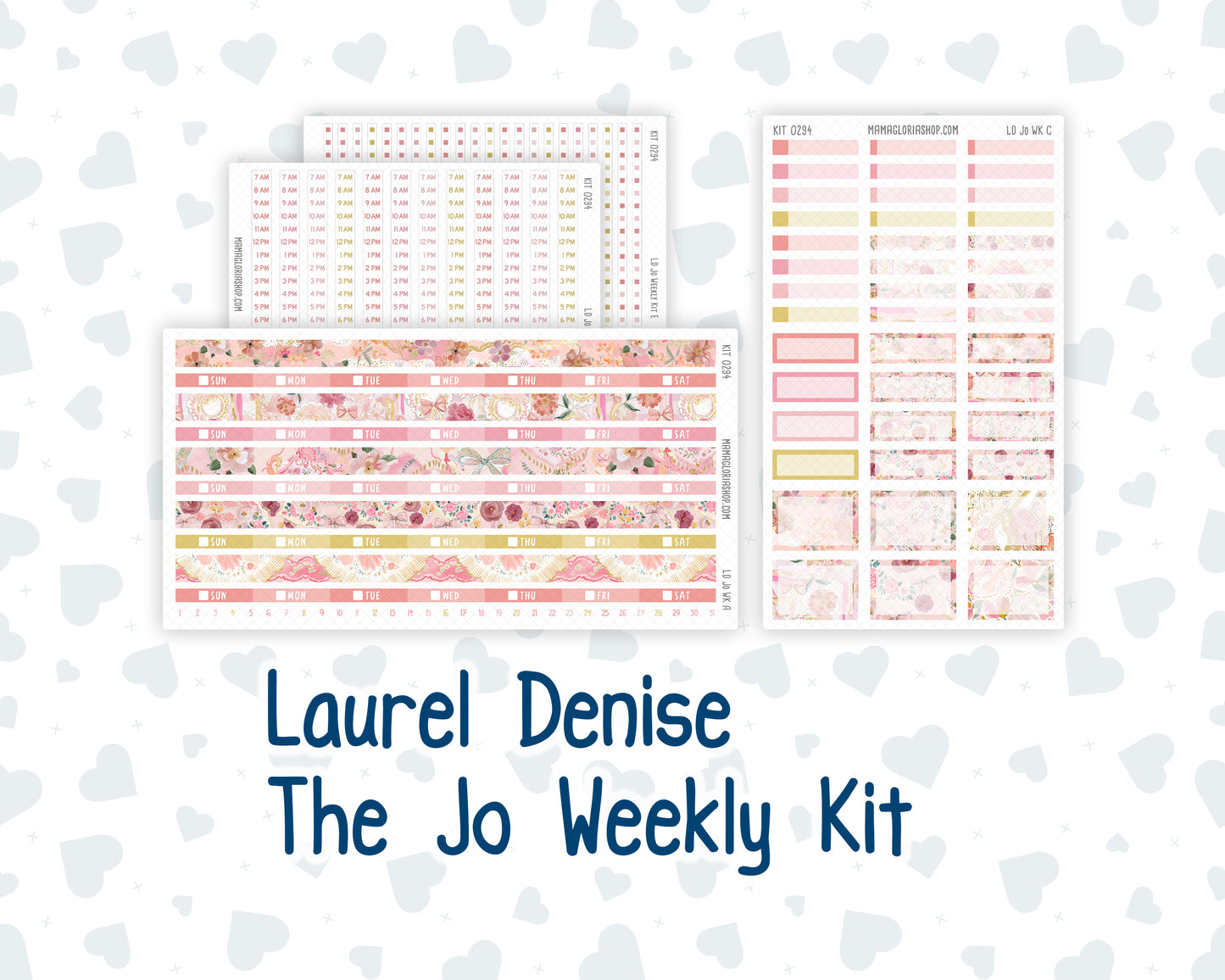 Kit 0294 - Laurel Denise The Jo Planner - Weekly Kit - September - Rosy Reveria