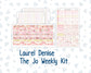 Kit 0294 - Laurel Denise The Jo Planner - Weekly Kit - September - Rosy Reveria