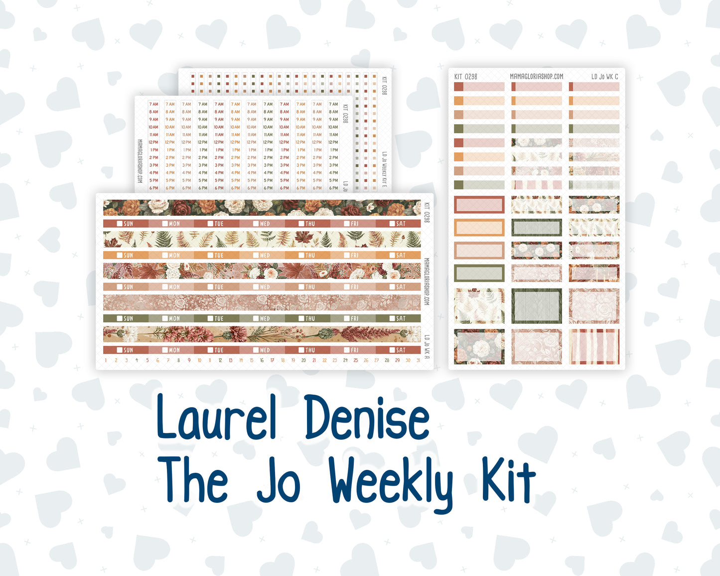 Kit 0298 - Laurel Denise The Jo Planner - Weekly Kit - October - Velvet Bloom