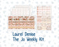 Kit 0296 - Laurel Denise The Jo Planner - Weekly Kit - September - Coffee Break