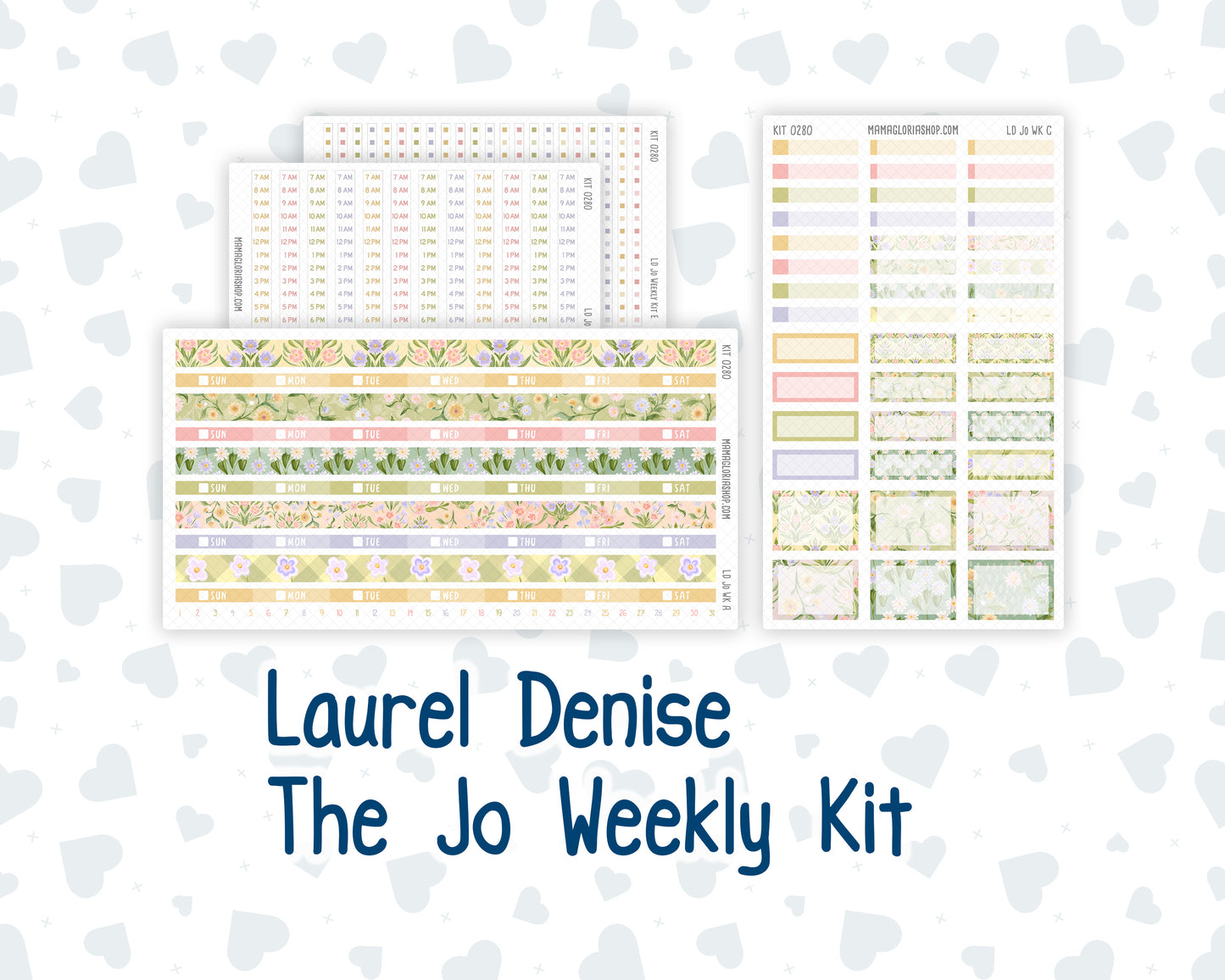 Kit 0280 - Laurel Denise The Jo Planner - Weekly Kit - Half Past Six In August