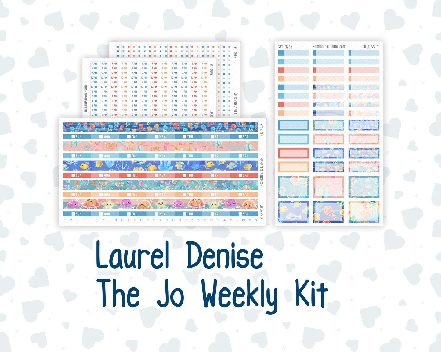 Kit 0268 - Laurel Denise The Jo Planner - Weekly Kit - June - Sea Sweeties