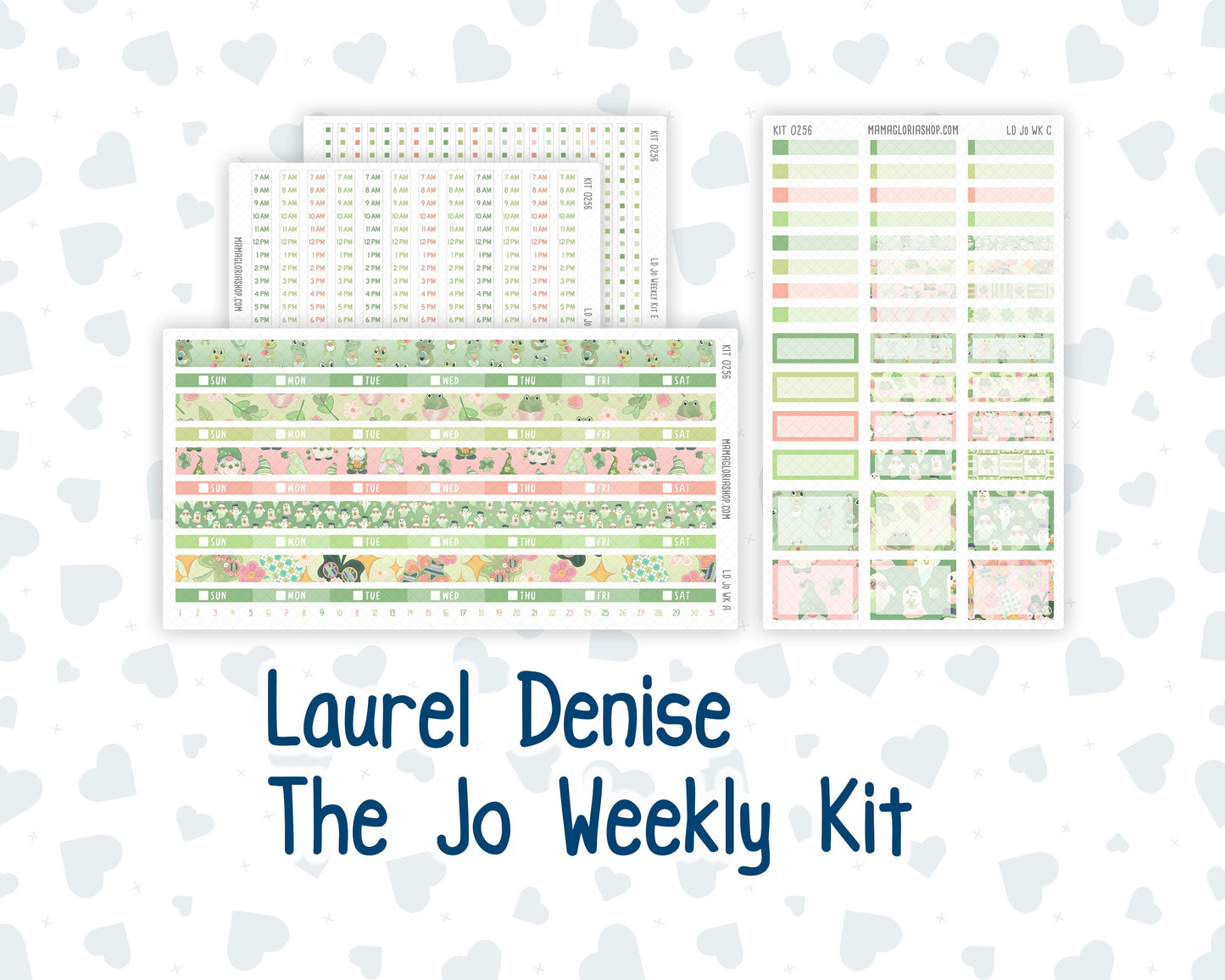 Kit 0256 - Laurel Denise The Jo Planner - Weekly Kit - March - Froggy Luck