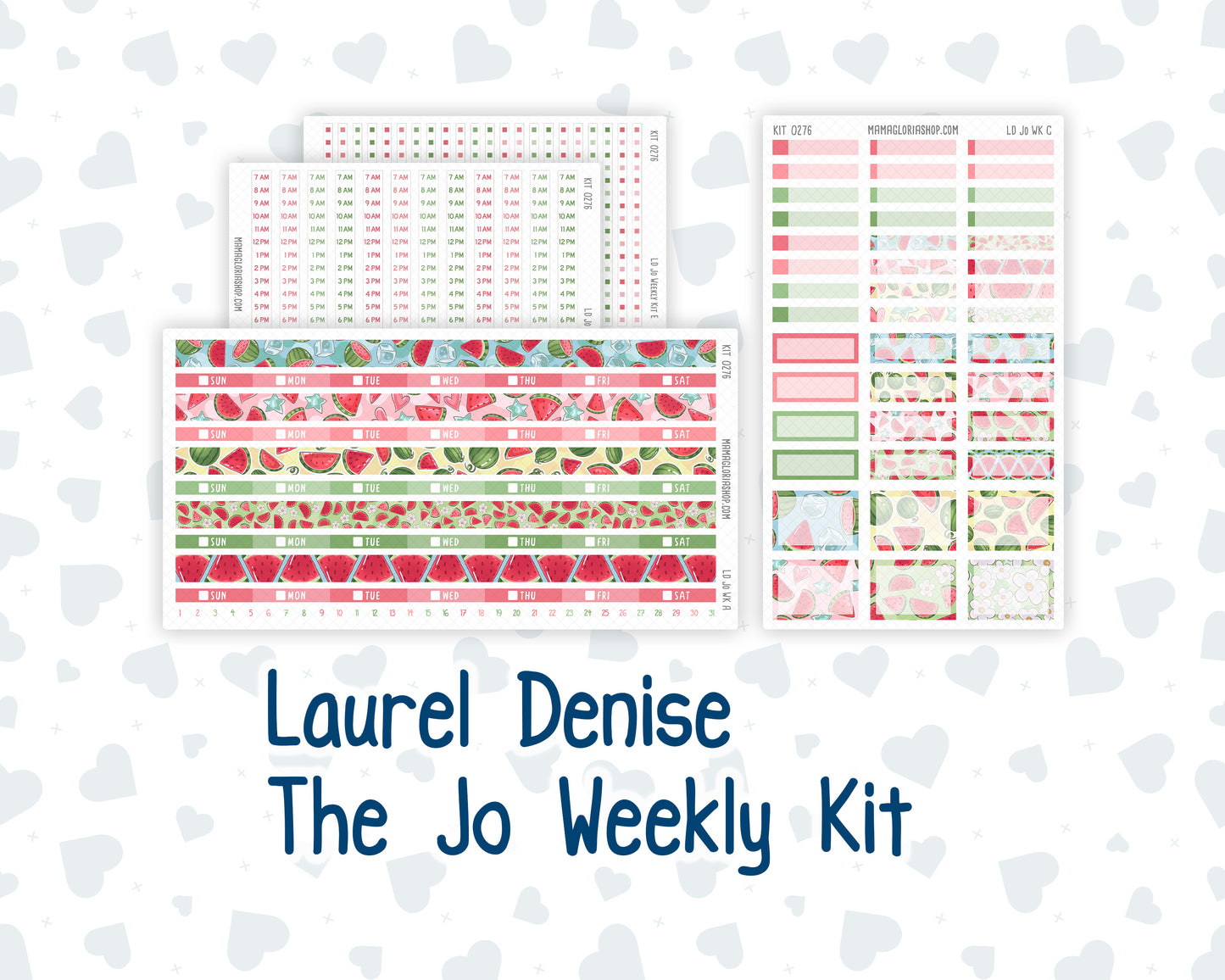 Kit 0276 - Laurel Denise The Jo Planner - Weekly Kit - July - Melon Crush