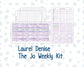 Kit 0263 - Laurel Denise The Jo Planner - Weekly Kit - April - Lavender Drift