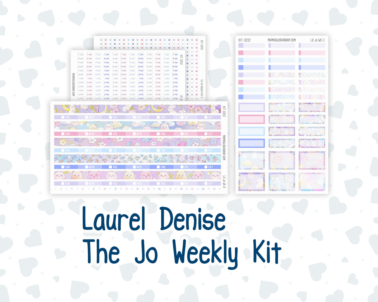 Kit 0252 - Laurel Denise The Jo Planner - Weekly Kit - February - Tokyo Candy Cloud