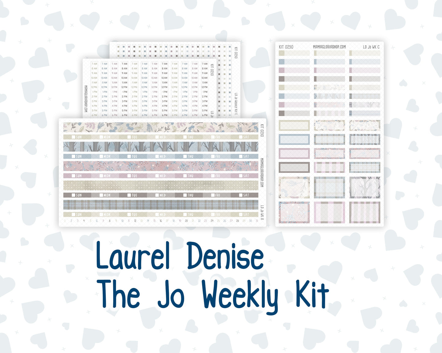 Kit 0250 - Laurel Denise The Jo Planner - Weekly Kit - Quiet January