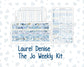 Kit 0249 - Laurel Denise The Jo Planner - Weekly Kit - January - Icy Lace