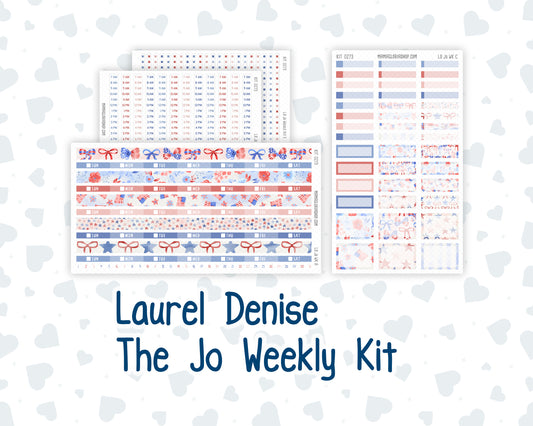 Kit 0273 - Laurel Denise The Jo Planner - Weekly Kit - July - Americana In Bloom