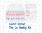 Kit 0273 - Laurel Denise The Jo Planner - Weekly Kit - July - Americana In Bloom