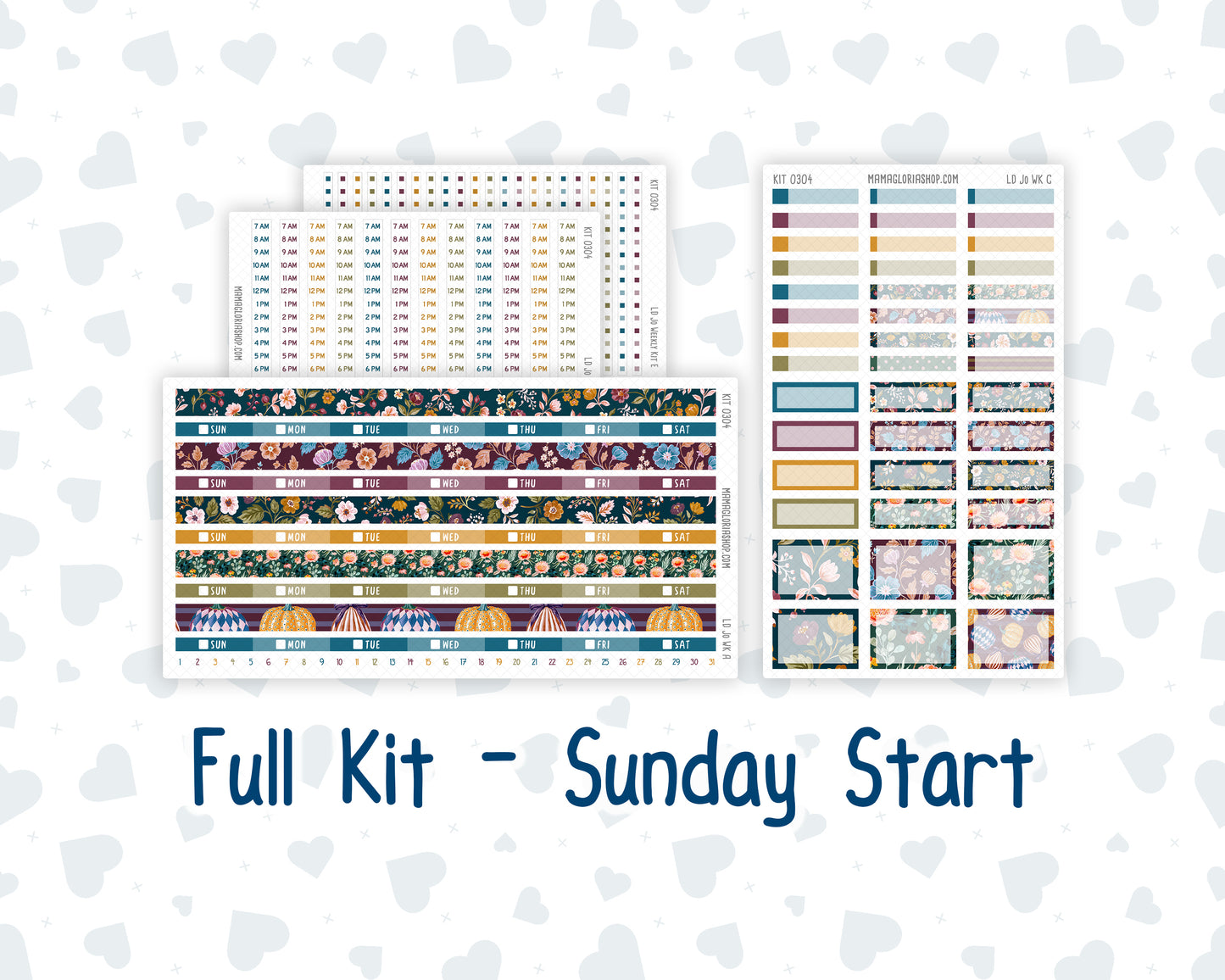 Kit 0304 - Laurel Denise The Jo Planner - Weekly Kit - November - Autumn In Bloom