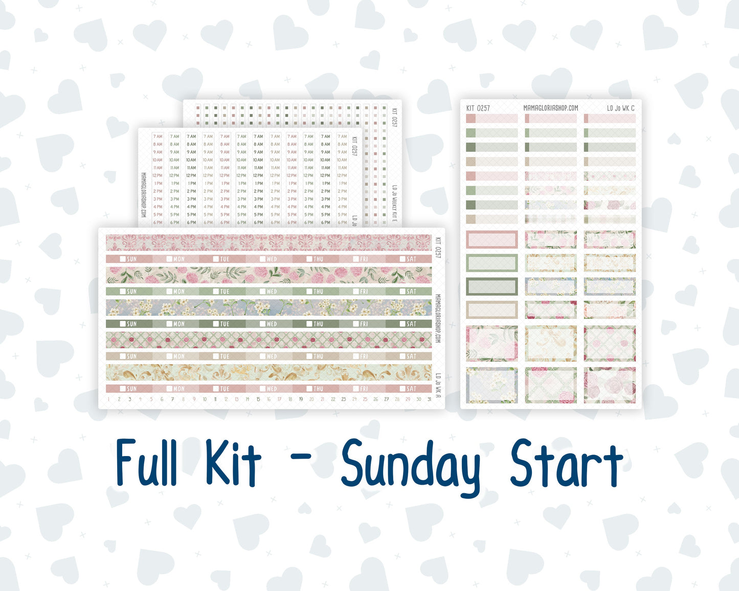 Kit 0257 - Laurel Denise The Jo Planner - Weekly Kit - March - Blush Garden