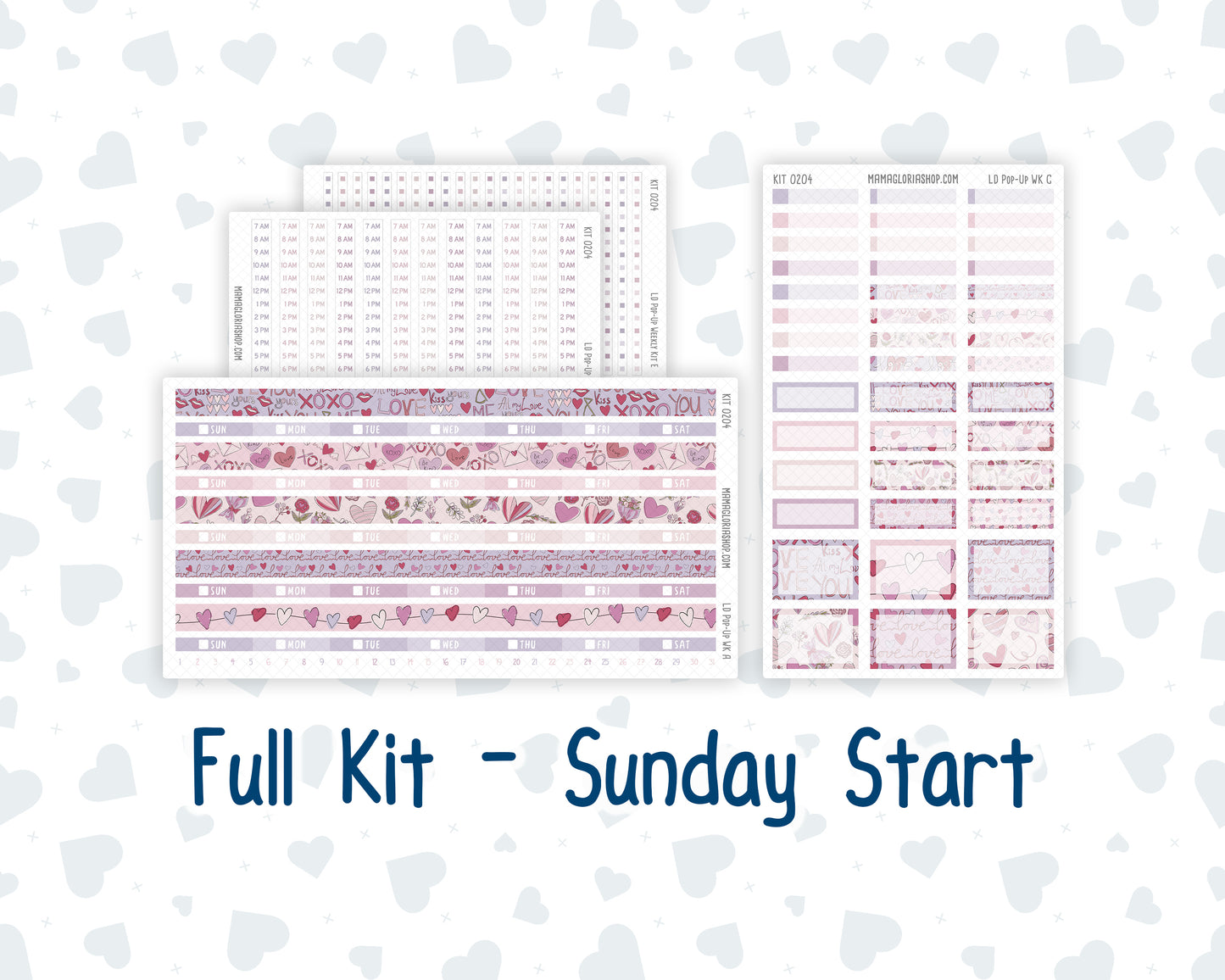 Kit 0204 - Laurel Denise Pop-Up - Weekly Kit - February - Valentines Garden