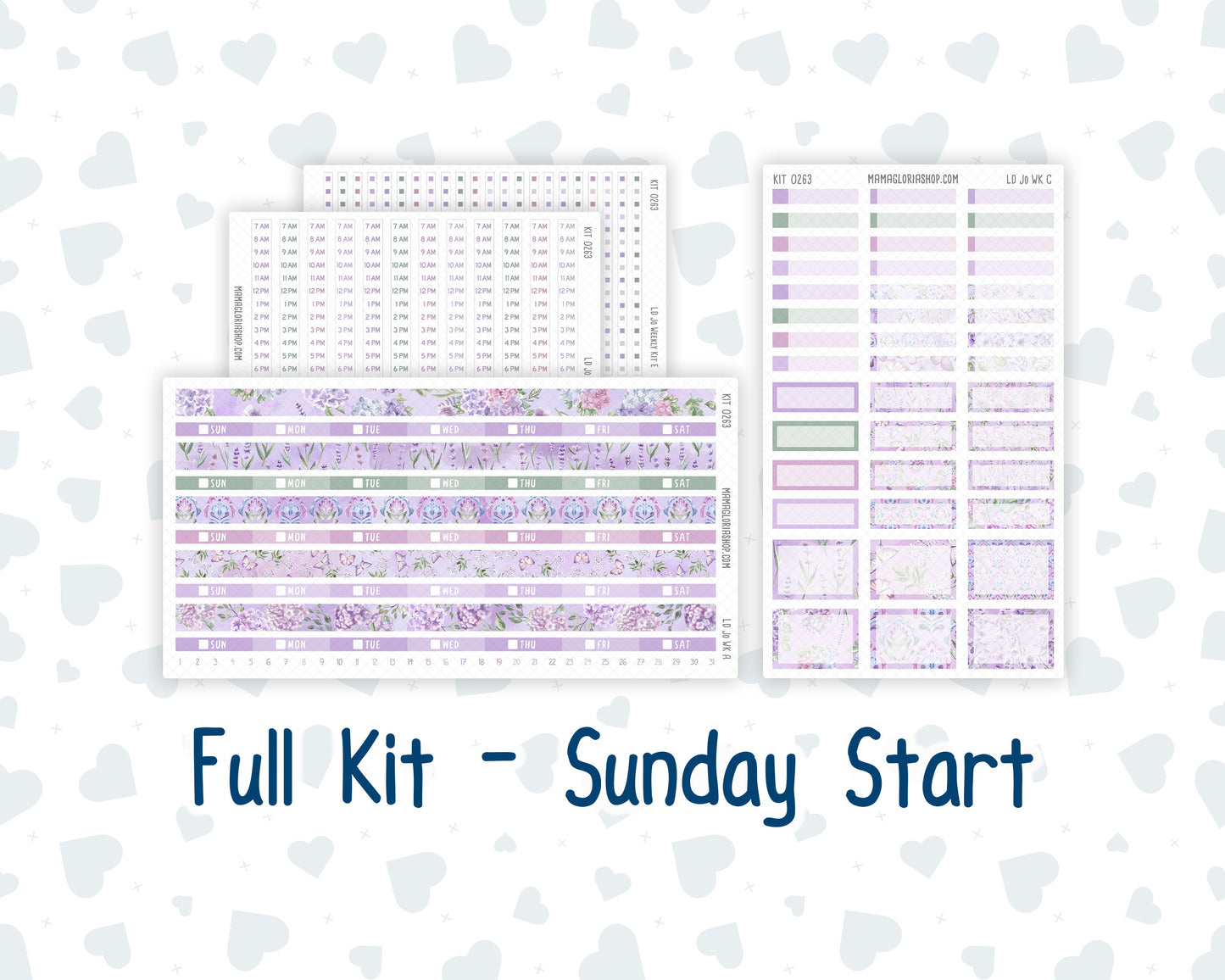 Kit 0263 - Laurel Denise The Jo Planner - Weekly Kit - April - Lavender Drift