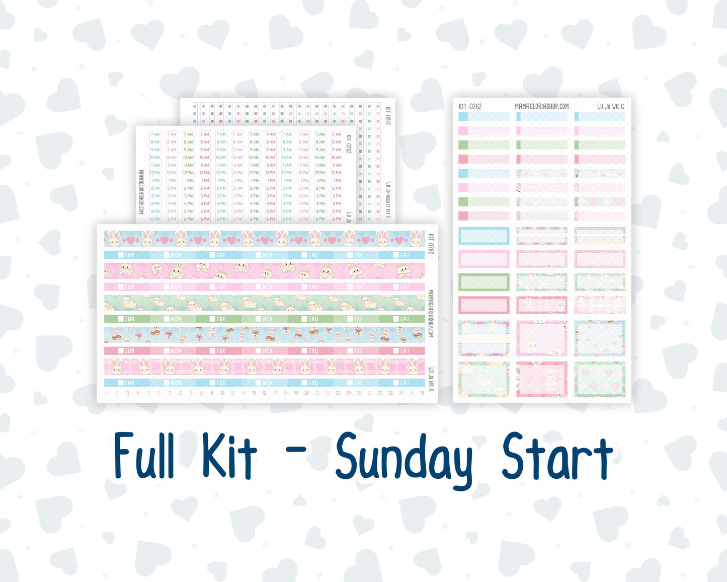Kit 0262 - Laurel Denise The Jo Planner - Weekly Kit - April - Spring Puffs