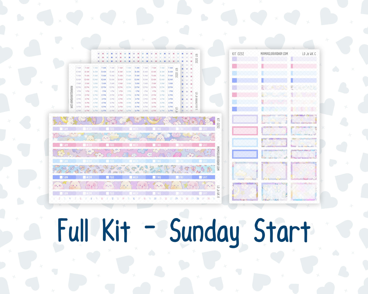 Kit 0252 - Laurel Denise The Jo Planner - Weekly Kit - February - Tokyo Candy Cloud