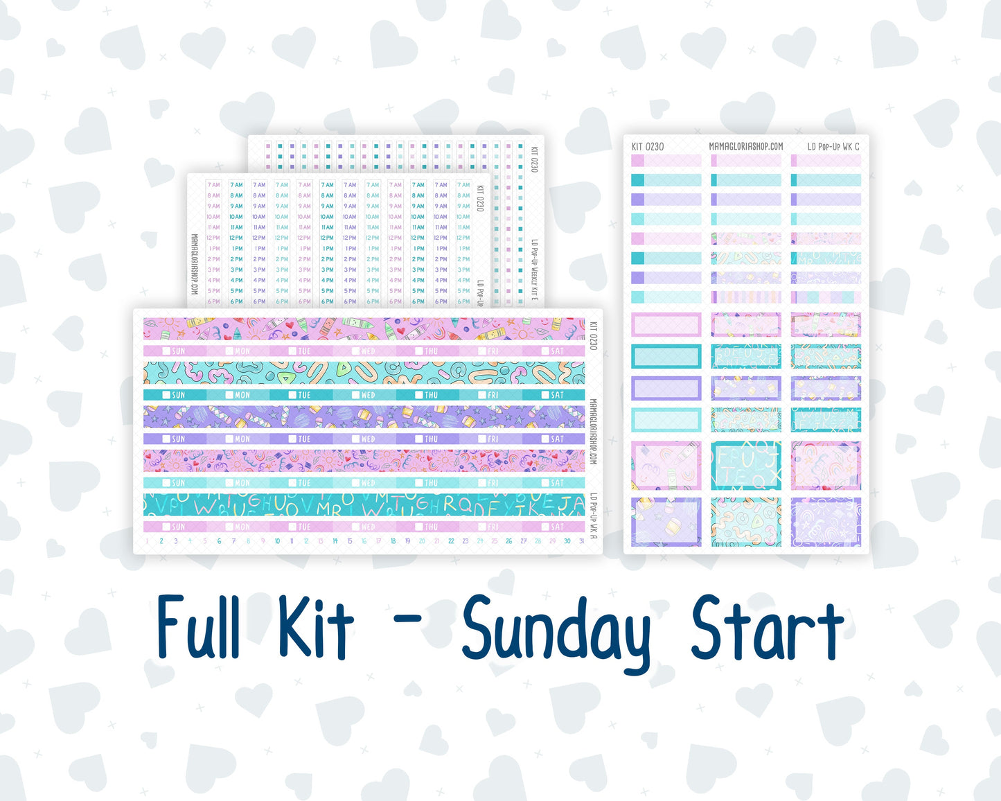 Kit 0230 - Laurel Denise Pop-Up - Weekly Kit - August - School Daze