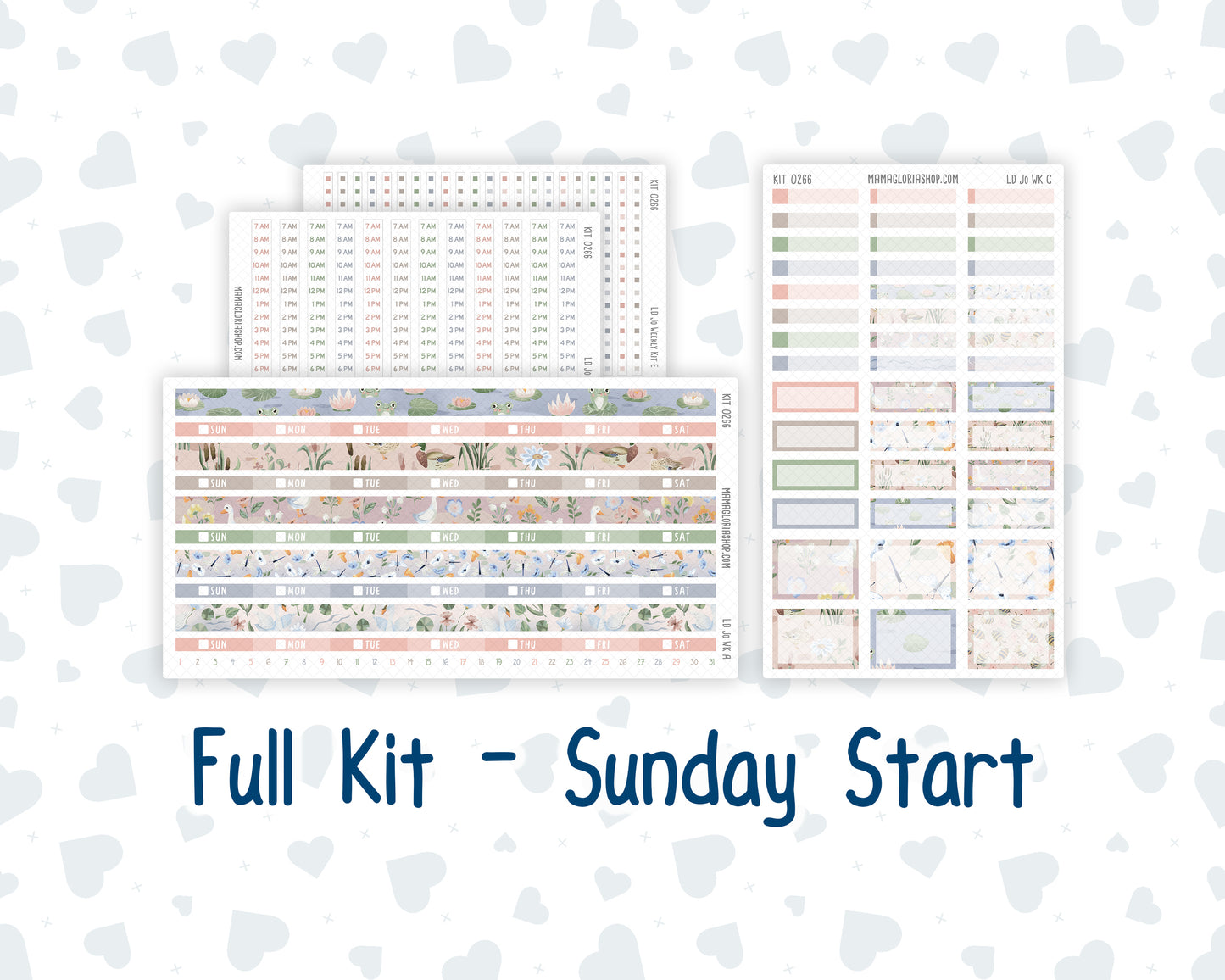 Kit 0266 - Laurel Denise The Jo Planner - Weekly Kit - May - Froggy Lake Picnic