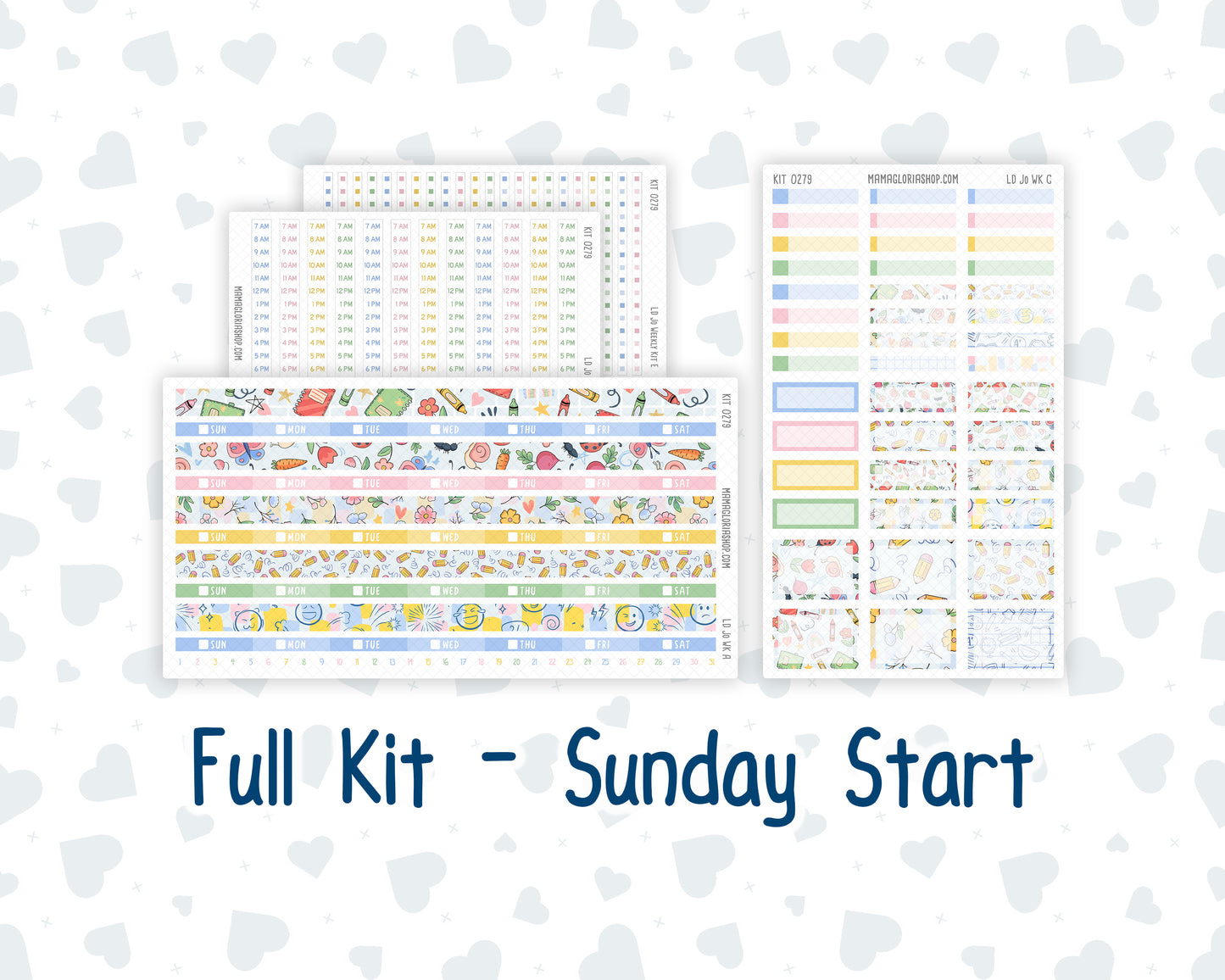 Kit 0279 - Laurel Denise The Jo Planner - Weekly Kit - August - Not Ready For School