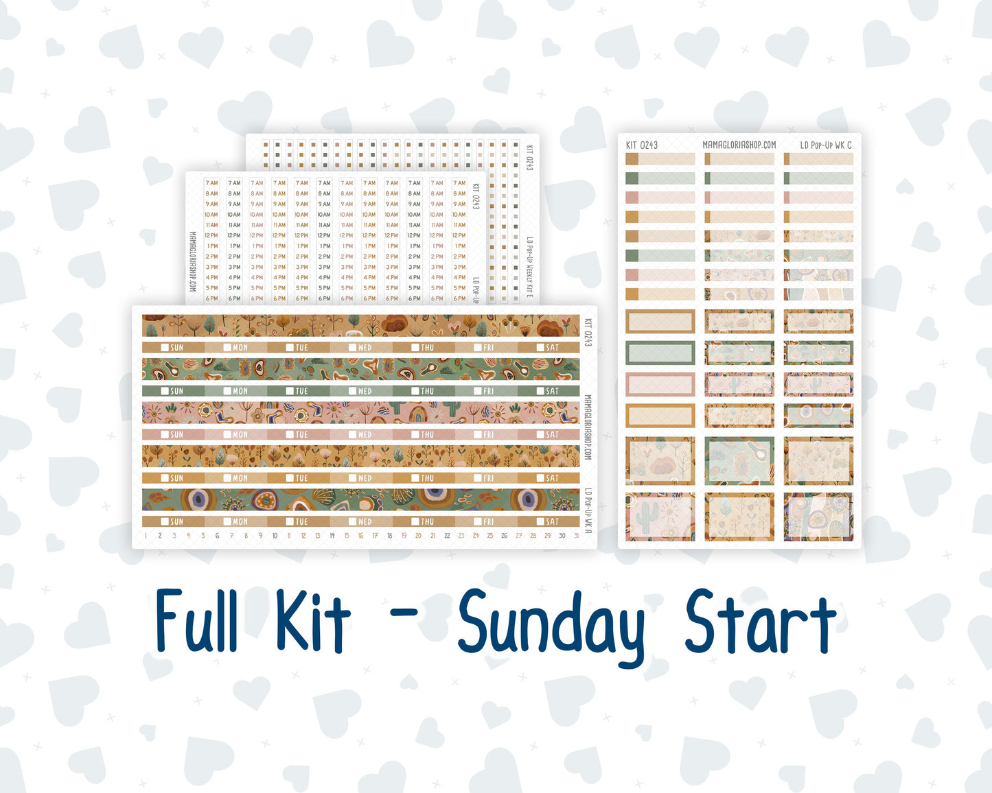 Kit 0243 - Laurel Denise Pop-Up - Weekly Kit - November - Boho Autumn