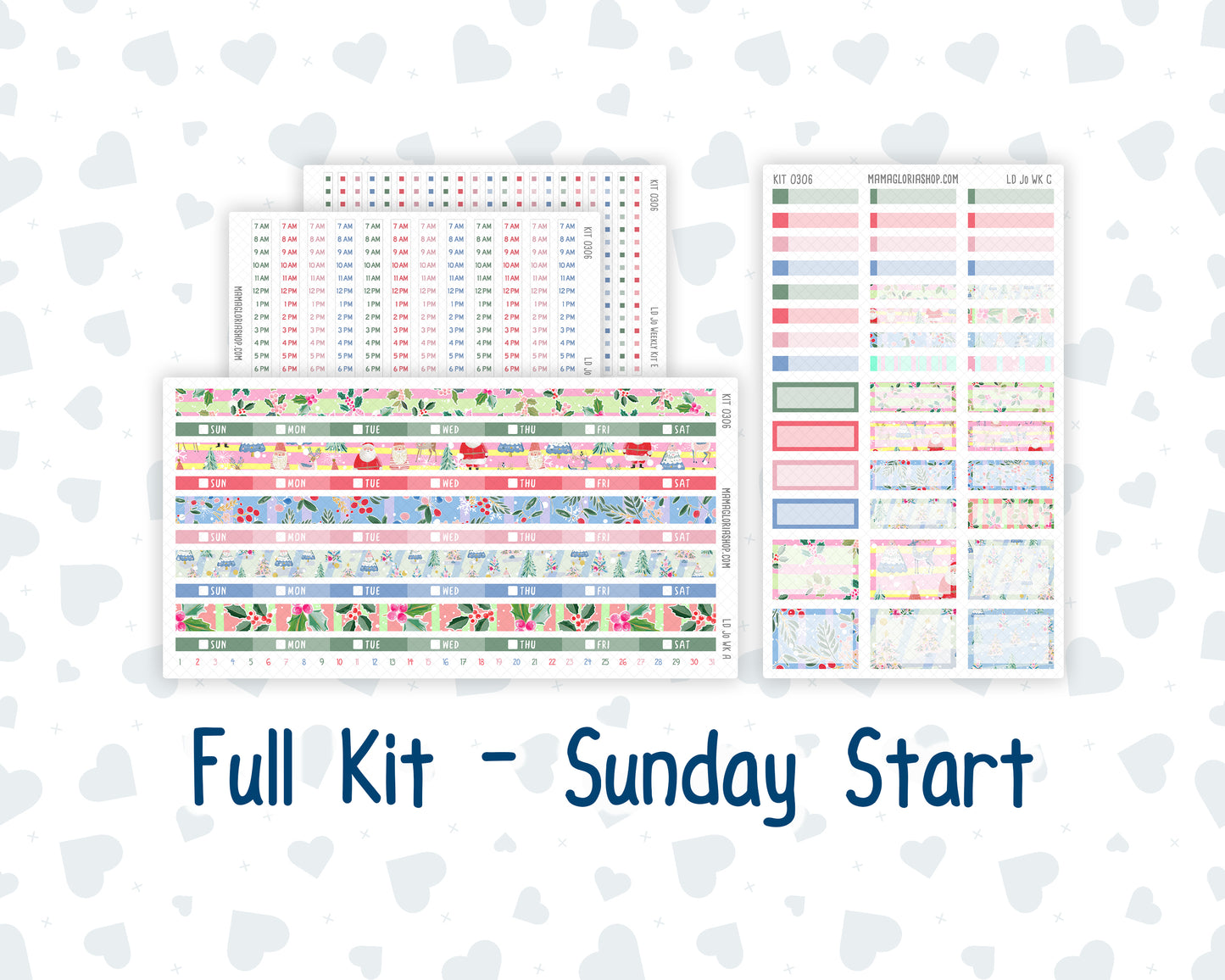 Kit 0306 - Laurel Denise The Jo Planner - Weekly Kit - December - Jolly Mischief