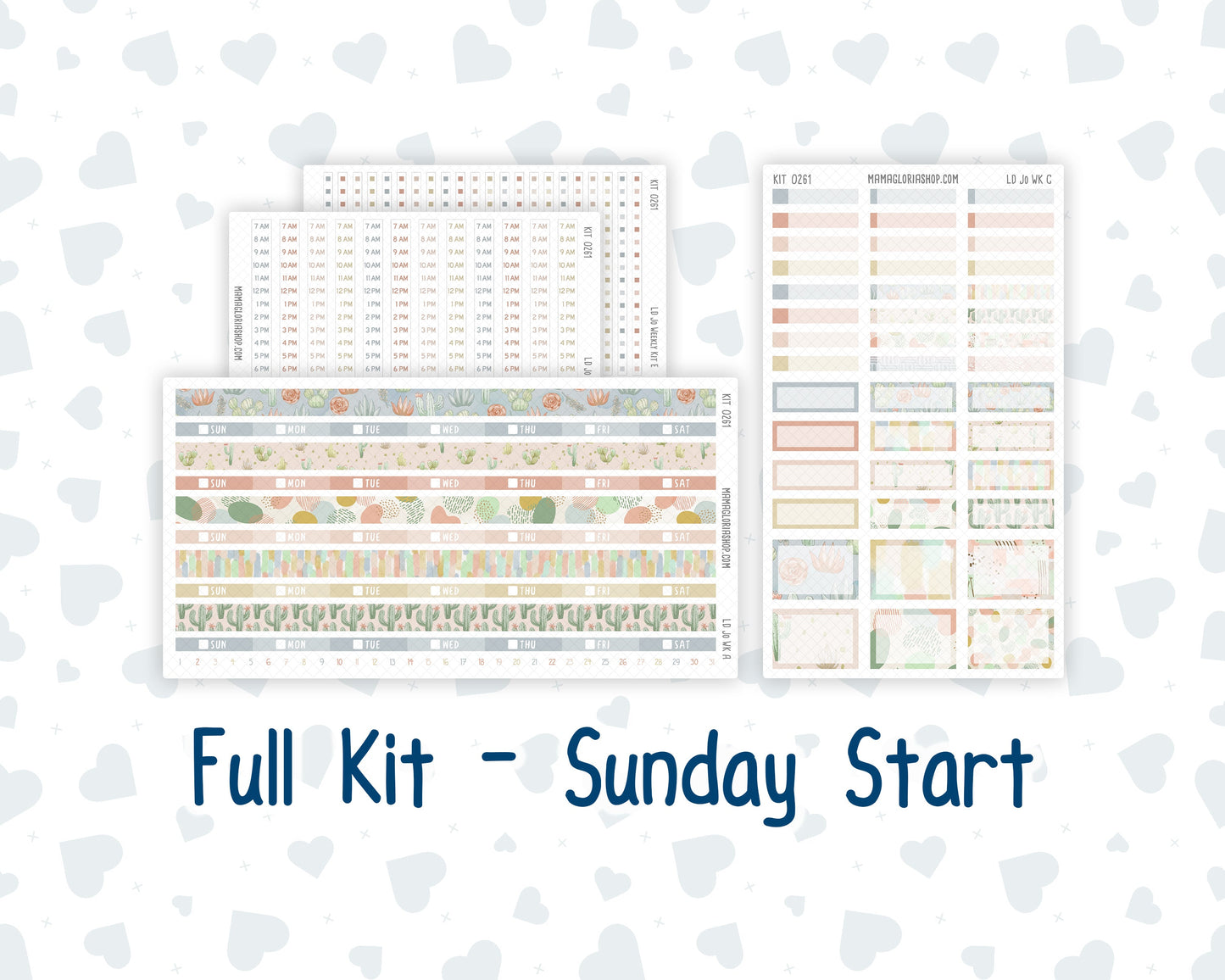 Kit 0261 - Laurel Denise The Jo Planner - Weekly Kit - April - Llama Spring