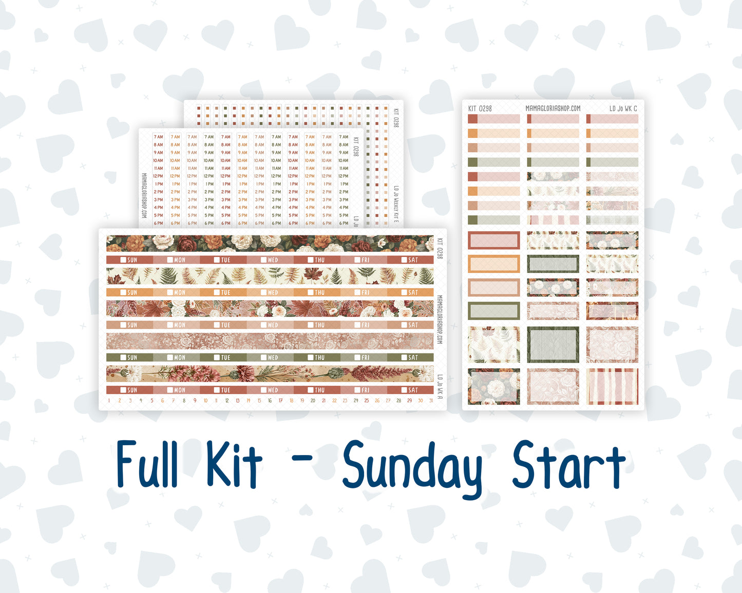 Kit 0298 - Laurel Denise The Jo Planner - Weekly Kit - October - Velvet Bloom