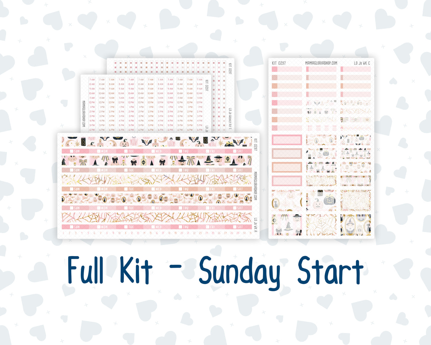 Kit 0297 - Laurel Denise The Jo Planner - Weekly Kit - October - Pink Spell