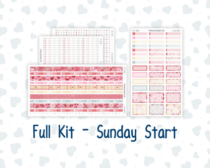Kit 0254 - Laurel Denise The Jo Planner - Weekly Kit - February - Valentine Village