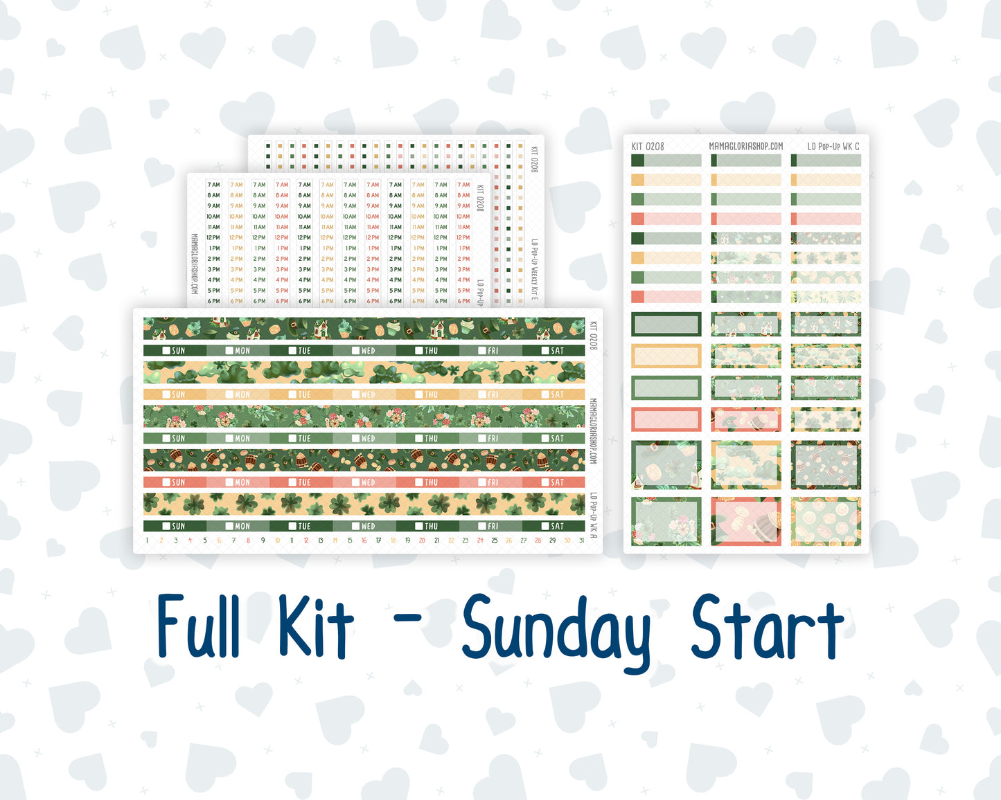 Kit 0208 - Laurel Denise Pop-Up - Weekly Kit - March - Shamrock Lane