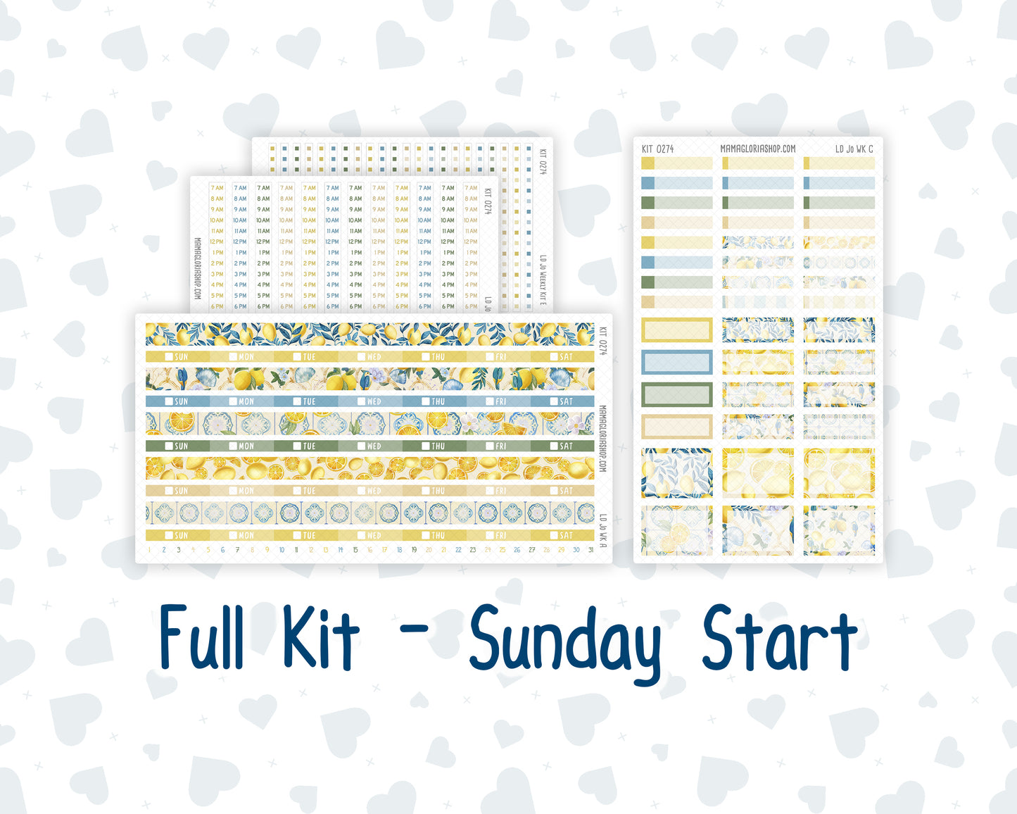 Kit 0274 - Laurel Denise The Jo Planner - Weekly Kit - July - Sunny Lemon Shore